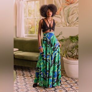 TRASHY DIVA Get Lucky Vibrant Psychedelic Butterflies Maxi Skirt Size 20